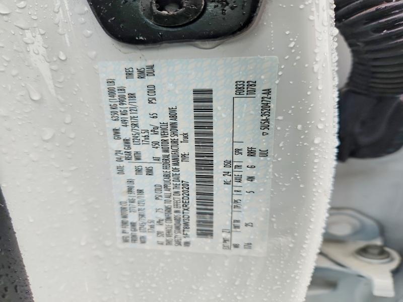 2024 Ford F350 Super მანქანა იყიდება აუქციონზე, vin: 1FT8W3DTXRED20207, აუქციონის ნომერი: 74421955