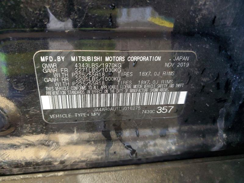Продаж на аукціоні авто 2020 Mitsubishi Outlander Sport, vin: JA4AR3AU1LU016275, номер лоту: 72804285
