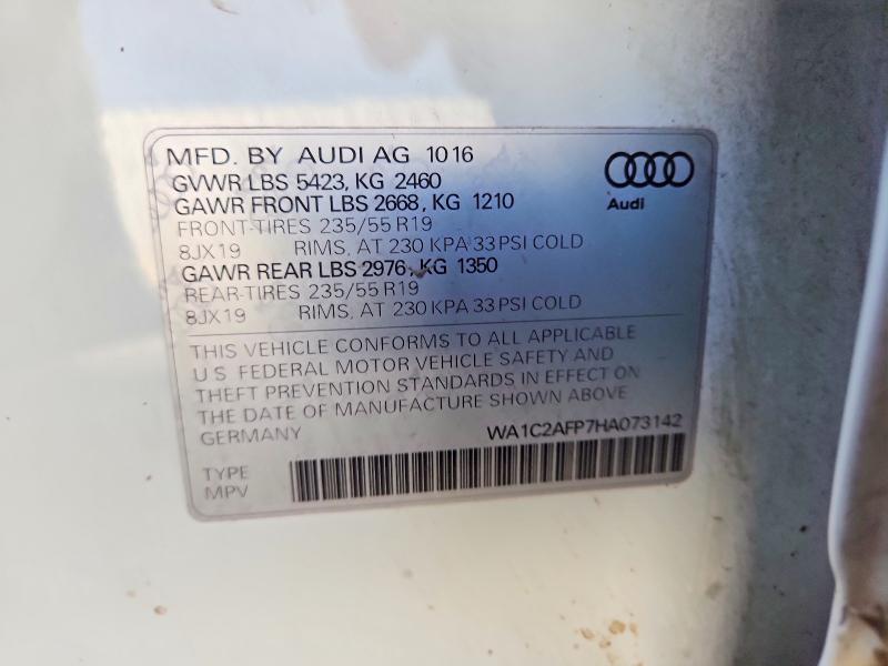 Продажа на аукционе авто 2017 Audi Q5, vin: WA1C2AFP7HA073142, номер лота: 72771955