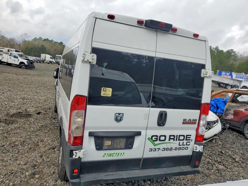 72111375 :رقم المزاد ، 3C6LRVPG7ME507517 vin ، 2021 Ram Promaster 2500 مزاد بيع