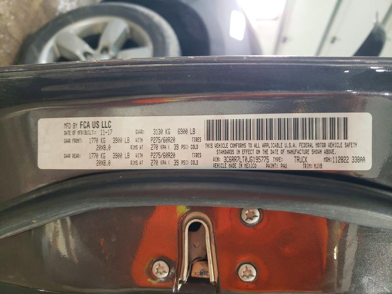 2018 Ram 1500 Slt მანქანა იყიდება აუქციონზე, vin: 3C6RR7LT0JG195775, აუქციონის ნომერი: 72492615