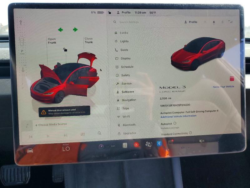 73035005 :رقم المزاد ، 5YJ3E1EA2SF914230 vin ، 2025 Tesla Model 3 مزاد بيع