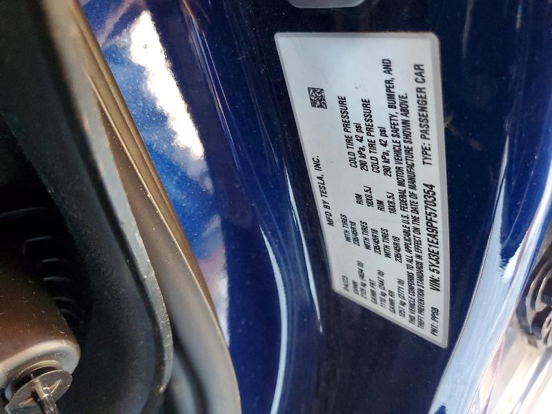 99123885 :رقم المزاد ، 5YJ3E1EA9PF570354 vin ، 2023 Tesla Model 3 مزاد بيع
