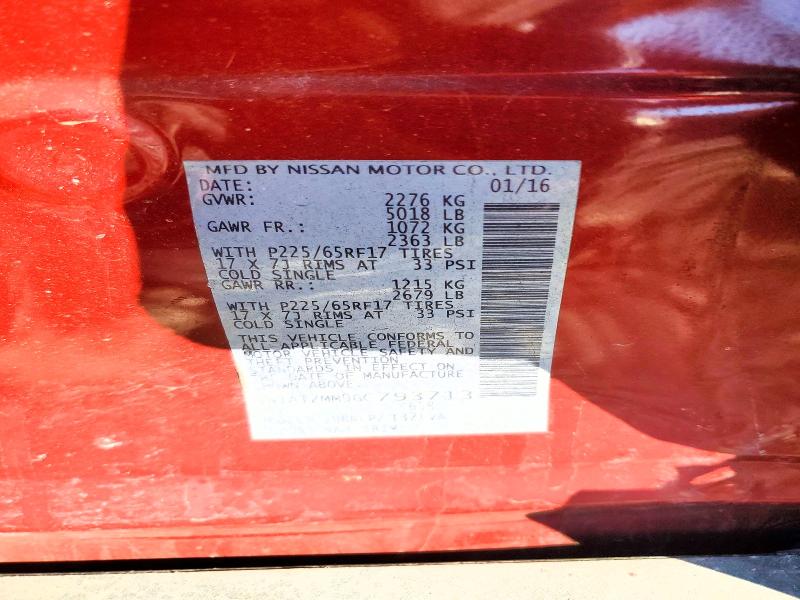 98140445 :رقم المزاد ، 5N1AT2MM9GC793713 vin ، 2016 Nissan Rogue مزاد بيع