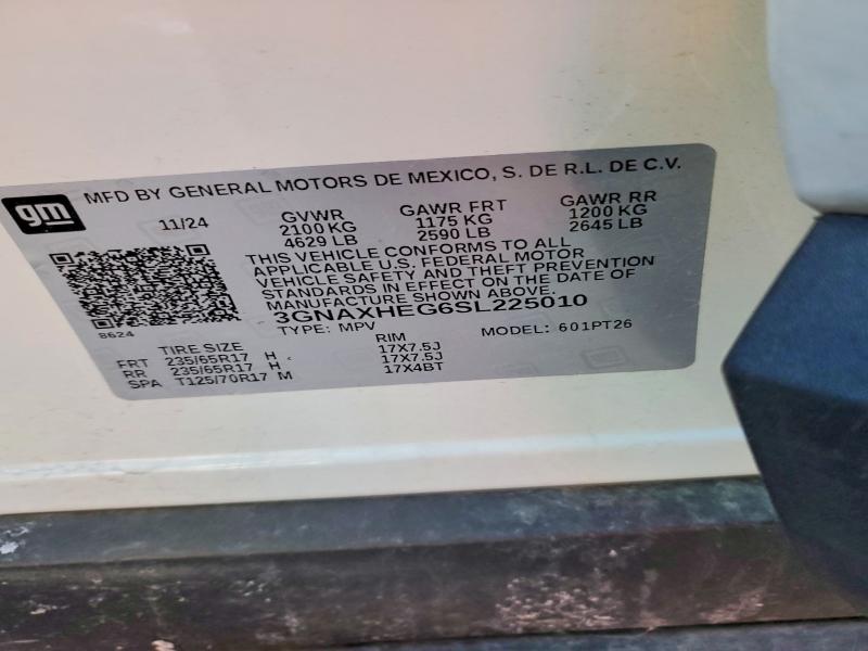 Продажа на аукционе авто 2025 Chevrolet Equinox Lt, vin: 3GNAXHEG6SL225010, номер лота: 74369755