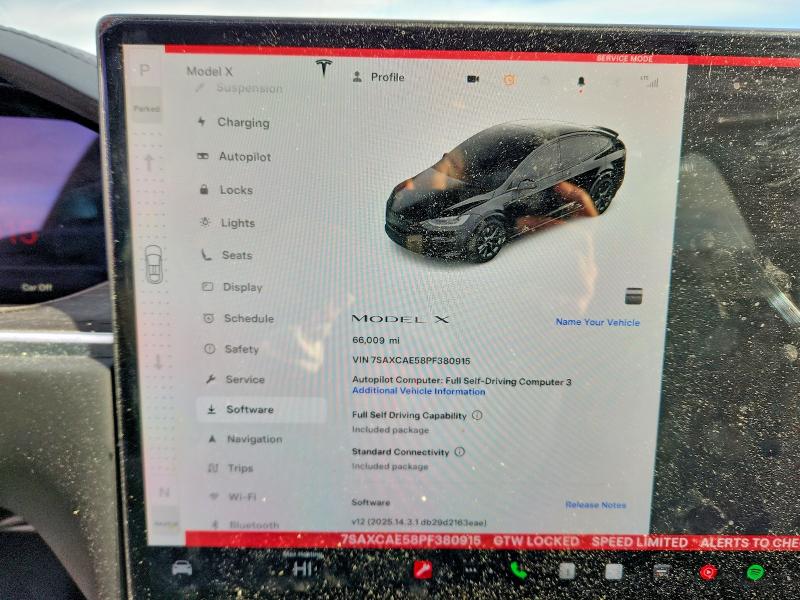95516745 :رقم المزاد ، 7SAXCAE58PF380915 vin ، 2023 Tesla Model X مزاد بيع