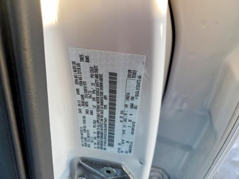 Aukcja sprzedaży 2016 Ford Escape Se, vin: 1FMCU0GXXGUA97341, numer aukcji: 73600225