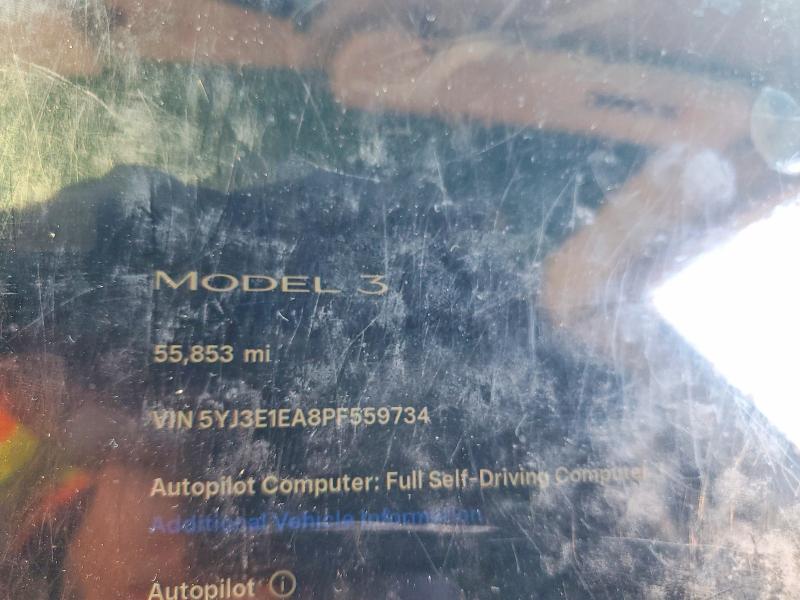 Продаж на аукціоні авто 2023 Tesla Model 3, vin: 5YJ3E1EA8PF559734, номер лоту: 99864885