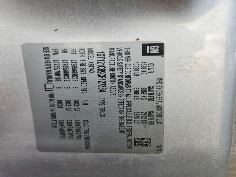 2012 Gmc Sierra მანქანა იყიდება აუქციონზე, vin: 1GT121C89CF127384, აუქციონის ნომერი: 72204415