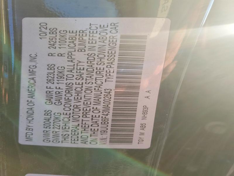 Продаж на аукціоні авто 2021 Acura Tlx, vin: 19UUB6F43MA002643, номер лоту: 72888985