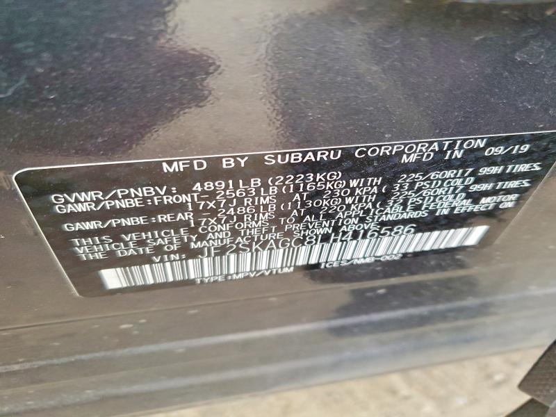 Aukcja sprzedaży 2020 Subaru Forester, vin: JF2SKAGC8LH416586, numer aukcji: 75034055