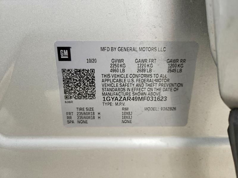 Продажа на аукционе авто 2021 Cadillac Xt4, vin: 1GYAZAR49MF031623, номер лота: 72205385