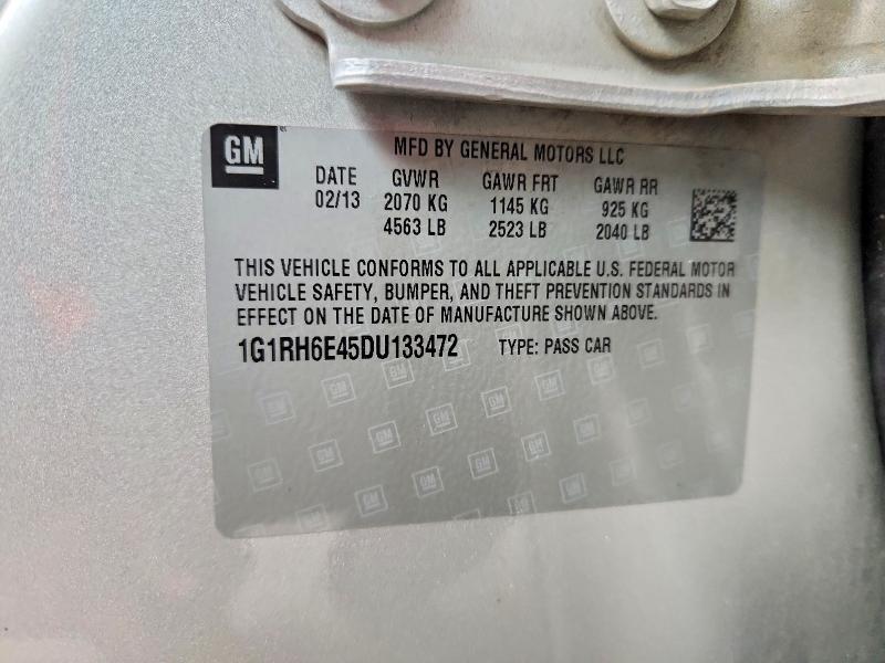 Aukcja sprzedaży 2013 Chevrolet Volt, vin: 1G1RH6E45DU133472, numer aukcji: 99060445
