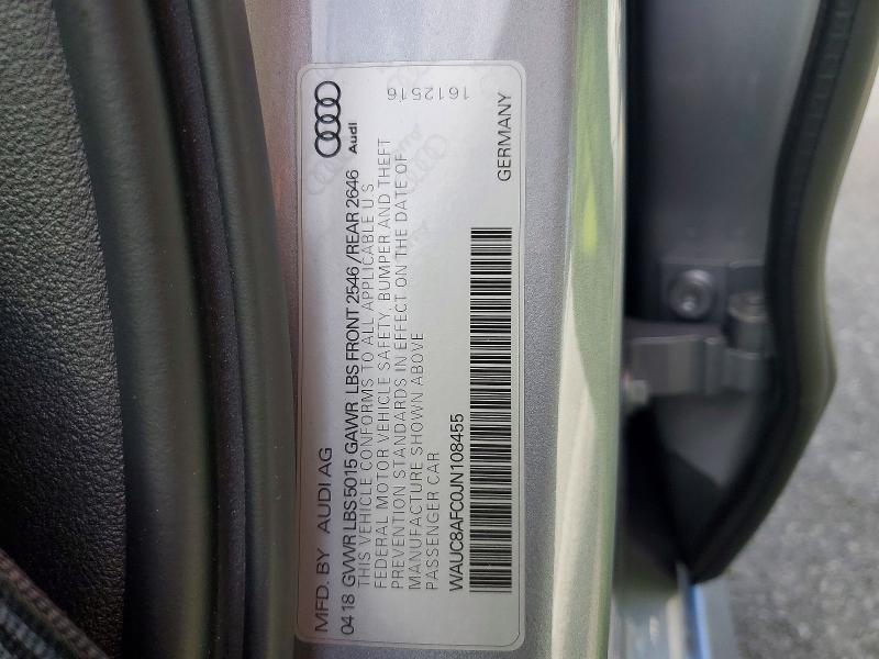 Продажа на аукционе авто 2018 Audi A6 Premium, vin: WAUC8AFC0JN108455, номер лота: 99085405