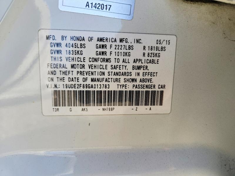 2016 Acura Ilx მანქანა იყიდება აუქციონზე, vin: 19UDE2F89GA013783, აუქციონის ნომერი: 74809955