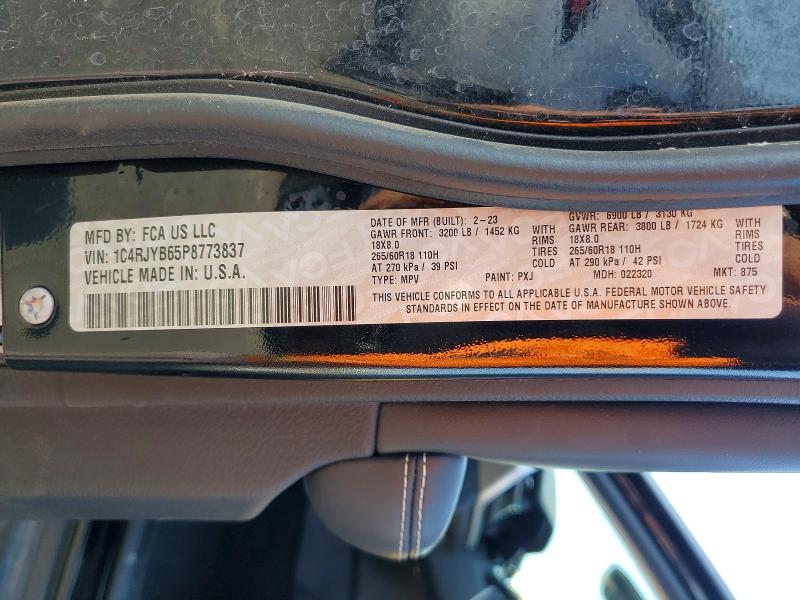 Aukcja sprzedaży 2023 Jeep Grand Cherokee, vin: 1C4RJYB65P8773837, numer aukcji: 72482245