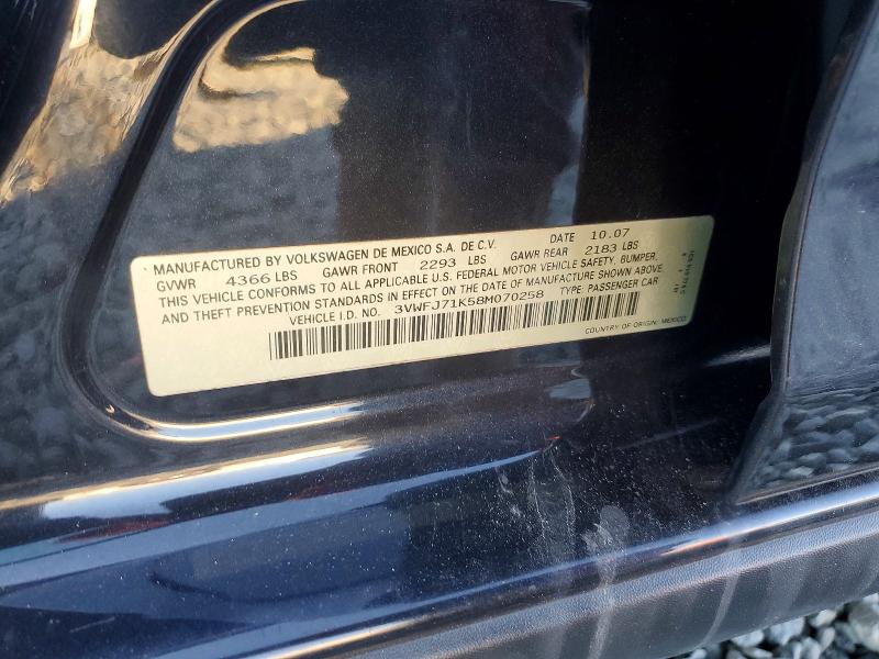 Aukcja sprzedaży 2008 Volkswagen Gli, vin: 3VWFJ71K58M070258, numer aukcji: 99090385