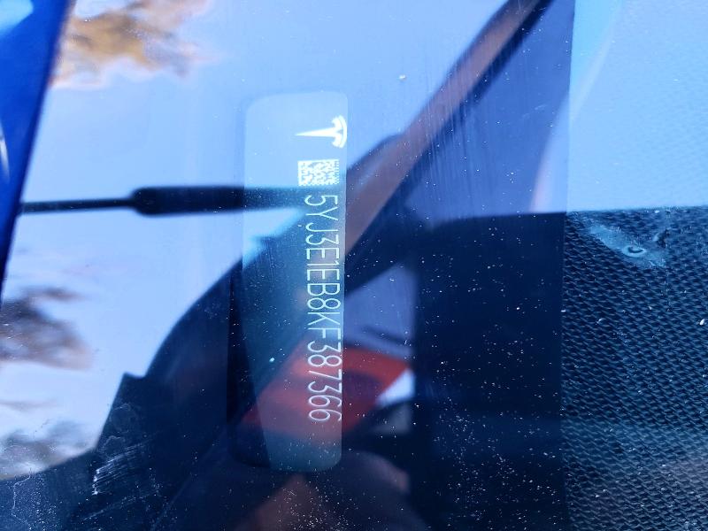 Aukcja sprzedaży 2019 Tesla Model 3, vin: 5YJ3E1EB8KF387366, numer aukcji: 99262675