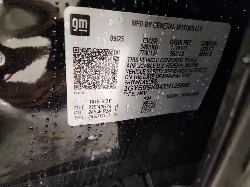 Продаж на аукціоні авто 2026 Cadillac Escalade V, vin: 1GYS9SK94TR129682, номер лоту: 99783035