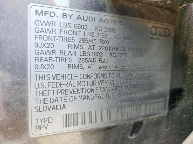 Aukcja sprzedaży 2017 Audi Q7, vin: WA1LAAF70HD030490, numer aukcji: 74244335