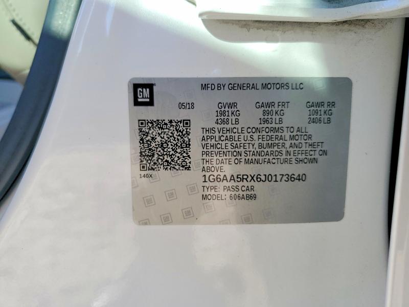 Продаж на аукціоні авто 2018 Cadillac Ats, vin: 1G6AA5RX6J0173640, номер лоту: 75173365