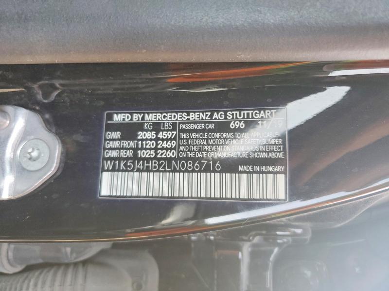 Продаж на аукціоні авто 2020 Mercedes-benz Cla 250 4m, vin: W1K5J4HB2LN086716, номер лоту: 72369035
