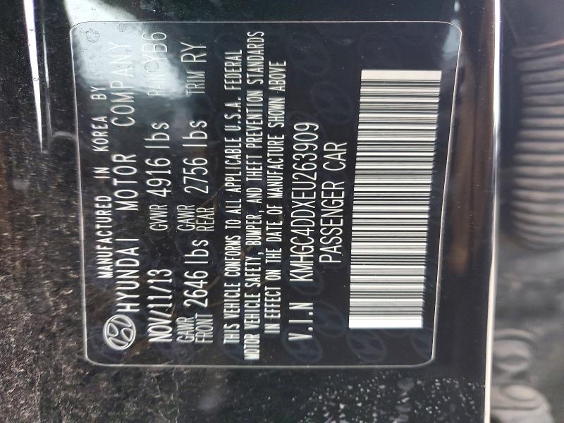 2014 Hyundai Genesis 3. მანქანა იყიდება აუქციონზე, vin: KMHGC4DDXEU263909, აუქციონის ნომერი: 98580185