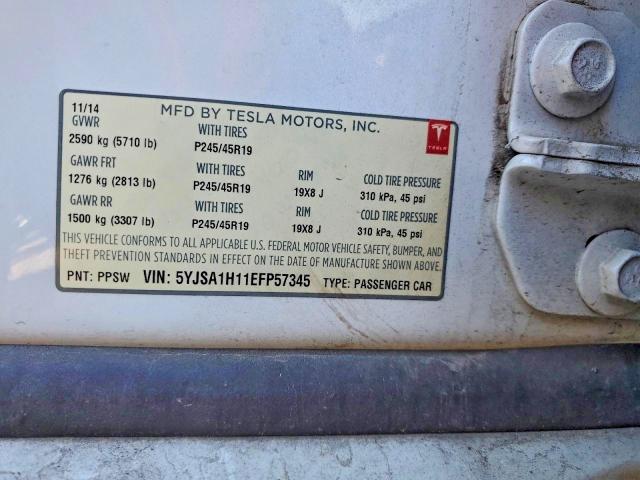 Продажа на аукционе авто 2014 Tesla Model S, vin: 5YJSA1H11EFP57345, номер лота: 72395815