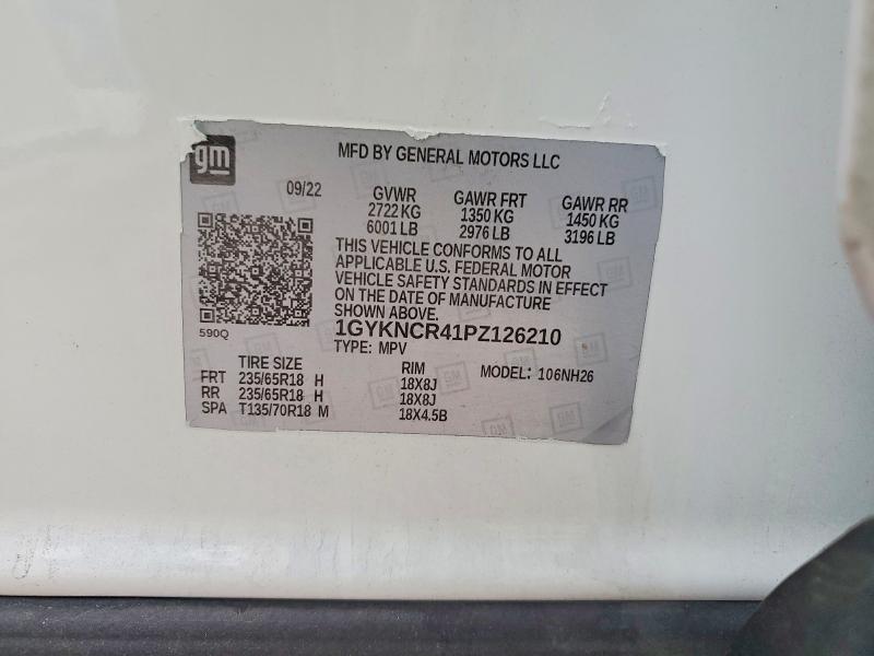 2023 Cadillac Xt5 მანქანა იყიდება აუქციონზე, vin: 1GYKNCR41PZ126210, აუქციონის ნომერი: 98386755