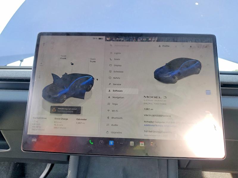 2025 Tesla Model 3 მანქანა იყიდება აუქციონზე, vin: 5YJ3E1EB9SF081888, აუქციონის ნომერი: 75420645