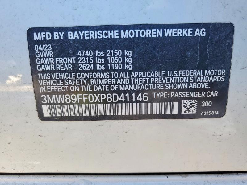 Продажа на аукционе авто 2023 Bmw 330xi, vin: 3MW89FF0XP8D41146, номер лота: 73671635