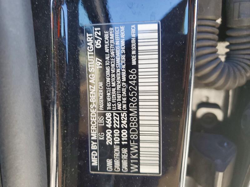 Продаж на аукціоні авто 2021 Mercedes-benz C 300, vin: W1KWF8DB8MR652486, номер лоту: 74748915