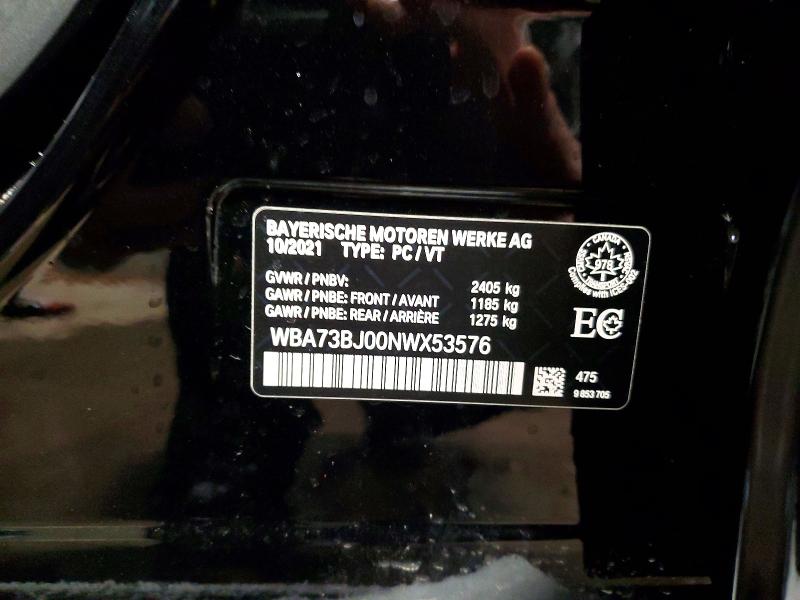 Продажа на аукционе авто 2022 Bmw 540, vin: WBA73BJ00NWX53576, номер лота: 73186515