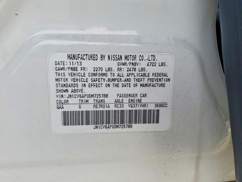 Продажа на аукционе авто 2013 Infiniti G37 Base, vin: JN1CV6AP0DM725788, номер лота: 99157615
