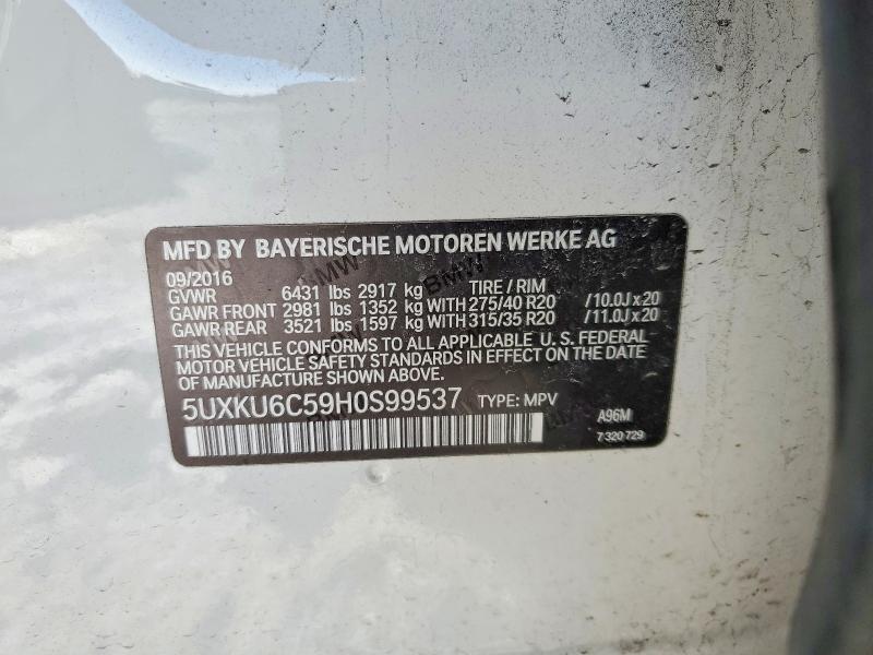 Продажа на аукционе авто 2017 Bmw X6, vin: 5UXKU6C59H0S99537, номер лота: 74466075