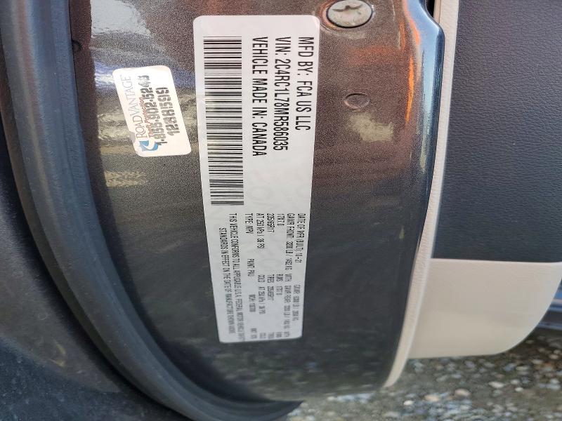 Aukcja sprzedaży 2021 Chrysler Pacifica, vin: 2C4RC1L78MR586035, numer aukcji: 74892725