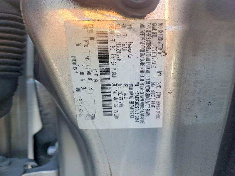 2013 Ford Focus მანქანა იყიდება აუქციონზე, vin: 1FADP3K22DL319861, აუქციონის ნომერი: 99864035