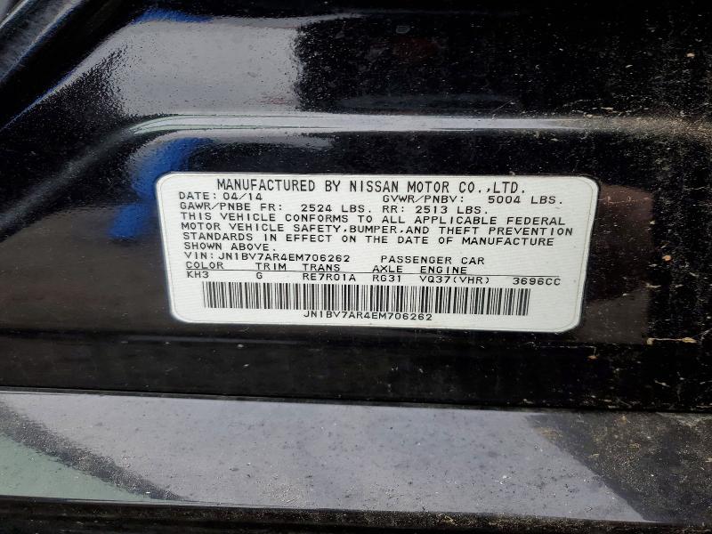 Продажа на аукционе авто 2014 Infiniti Q50, vin: JN1BV7AR4EM706262, номер лота: 93947885