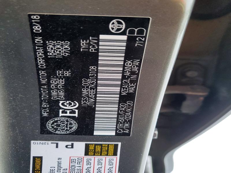 Aukcja sprzedaży 2019 Toyota Corolla Se, vin: JTNK4RBE7K3013108, numer aukcji: 72581325
