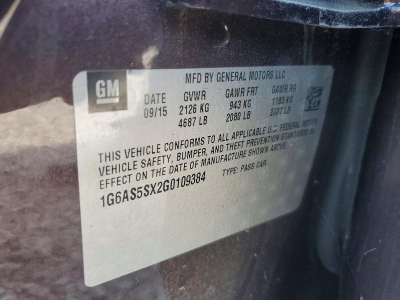 Продажа на аукционе авто 2016 Cadillac Cts Perfor, vin: 1G6AS5SX2G0109384, номер лота: 98147435