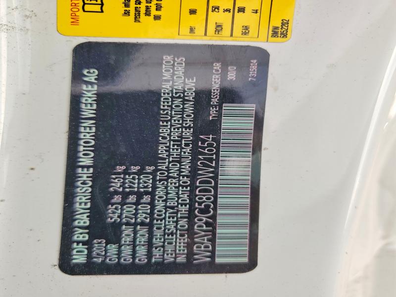 Продаж на аукціоні авто 2013 Bmw 650, vin: WBAYP9C58DDW21654, номер лоту: 72118925