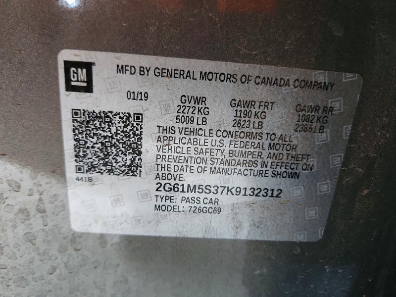 73912865 :رقم المزاد ، 2G61M5S37K9132312 vin ، 2019 Cadillac Xts مزاد بيع