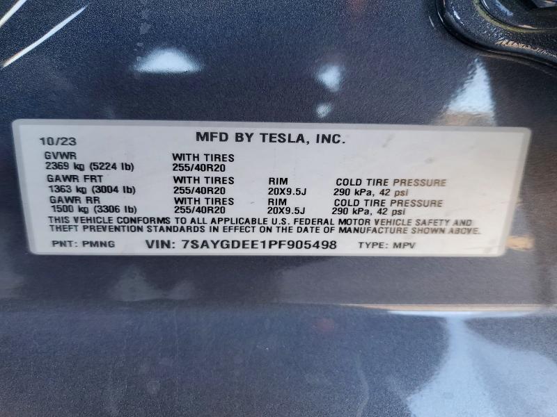 Aukcja sprzedaży 2023 Tesla Model Y, vin: 7SAYGDEE1PF905498, numer aukcji: 73095195