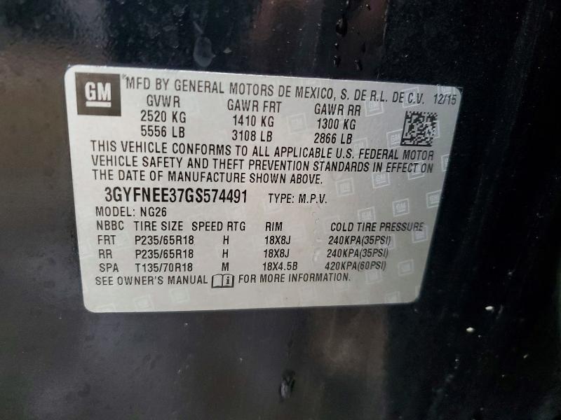 Продаж на аукціоні авто 2016 Cadillac Srx, vin: 3GYFNEE37GS574491, номер лоту: 98685445