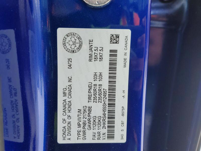 Aukcja sprzedaży 2025 Honda Cr-v, vin: 2HKRS4H55SH124957, numer aukcji: 75534885