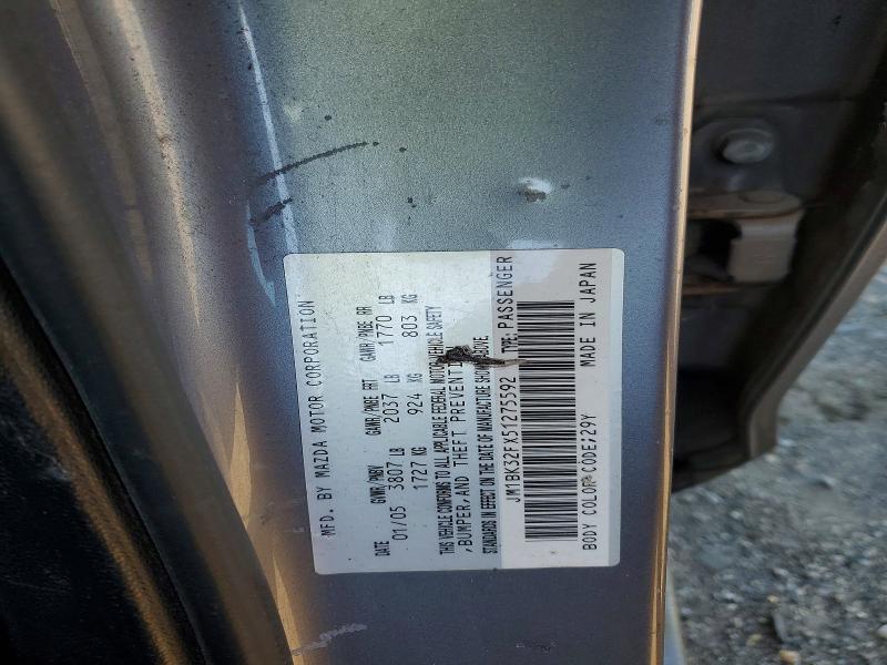 73584365 :رقم المزاد ، JM1BK32FX51275592 vin ، 2005 Mazda 3 I مزاد بيع