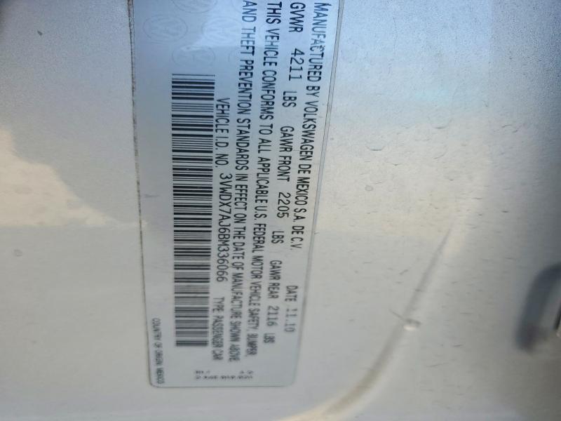 Aukcja sprzedaży 2011 Volkswagen Jetta, vin: 3VWDX7AJ6BM336066, numer aukcji: 98260985