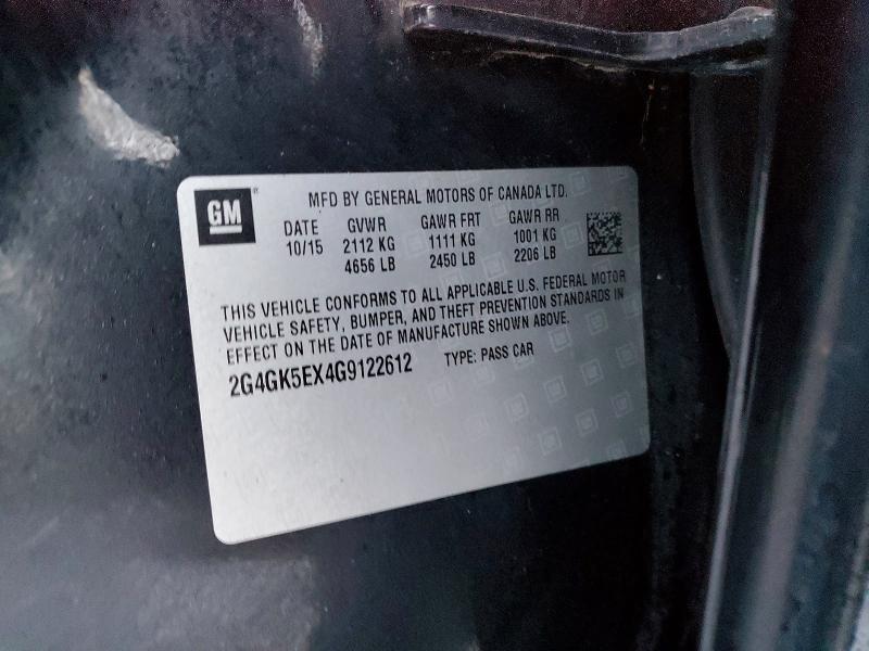 2016 Buick Regal მანქანა იყიდება აუქციონზე, vin: 2G4GK5EX4G9122612, აუქციონის ნომერი: 74425905