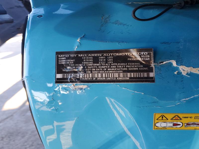 Продажа на аукционе авто 2025 Mclaren Automotive Artura, vin: SBM16BEA8SW003865, номер лота: 72446765