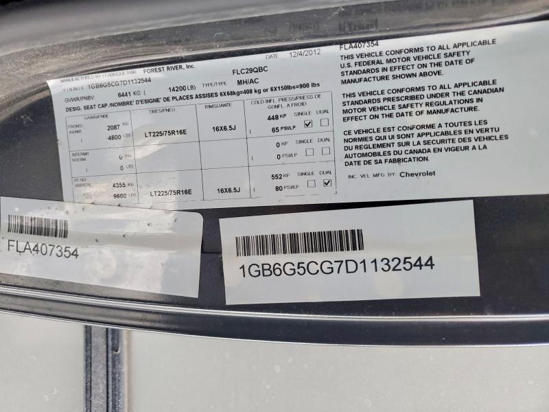 45661756 :رقم المزاد ، 1GB6G5CG7D1132544 vin ، 2013 Chevrolet Express G4500 مزاد بيع